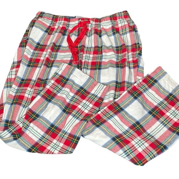 Old Navy Maternity Sz Small Flannel Pajama PJ Pant Lounge Plaid Tartan Pockets - Picture 2 of 12